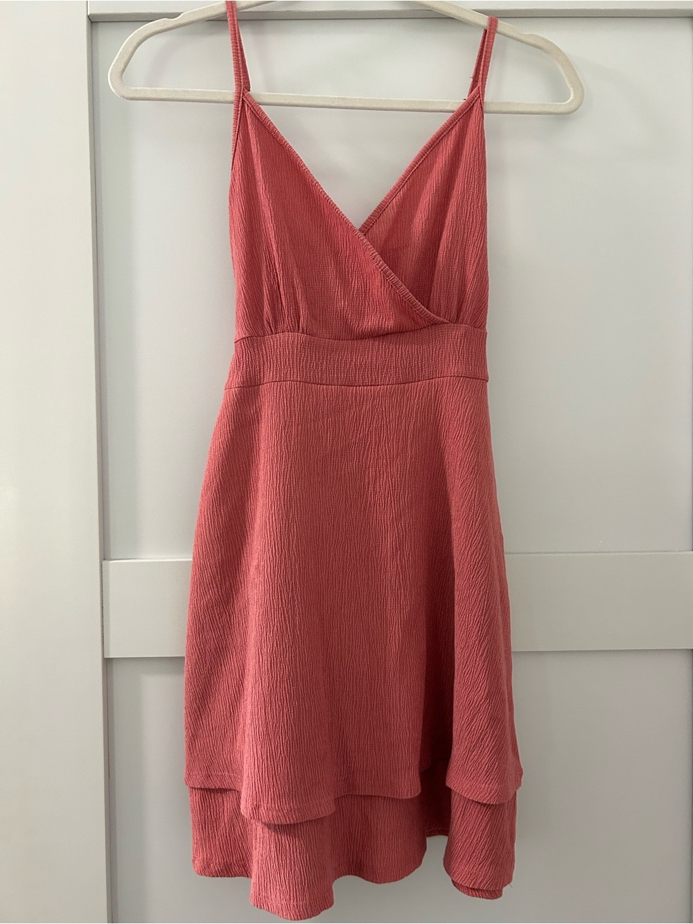 Rolla Coster Coral Pink Strapless-Look V-Neck Sundress